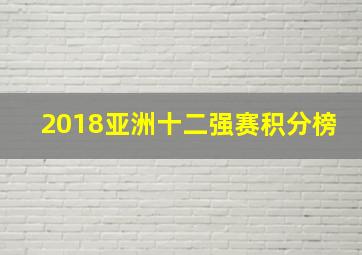 2018亚洲十二强赛积分榜