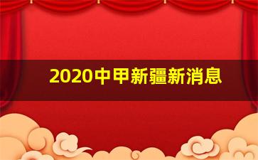 2020中甲新疆新消息