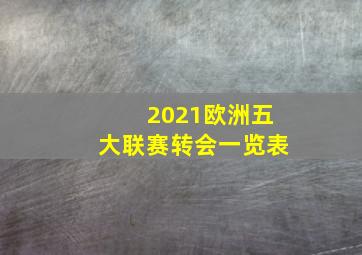 2021欧洲五大联赛转会一览表