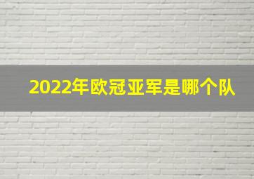 2022年欧冠亚军是哪个队