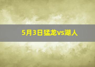 5月3日猛龙vs湖人