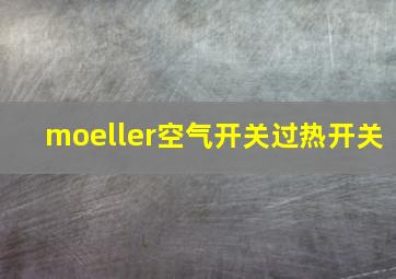 moeller空气开关过热开关