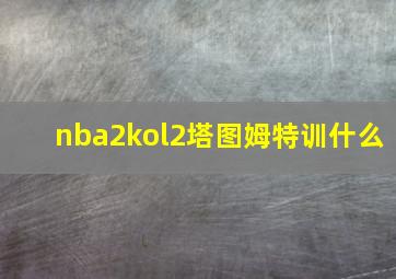 nba2kol2塔图姆特训什么