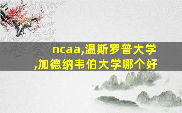 ncaa,温斯罗普大学,加德纳韦伯大学哪个好