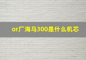 or厂海马300是什么机芯