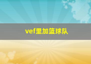 vef里加篮球队