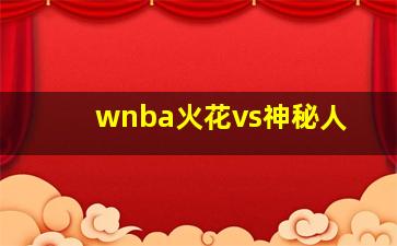 wnba火花vs神秘人