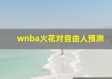 wnba火花对自由人预测