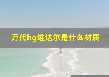 万代hg维达尔是什么材质