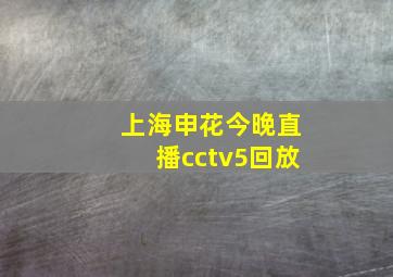 上海申花今晚直播cctv5回放