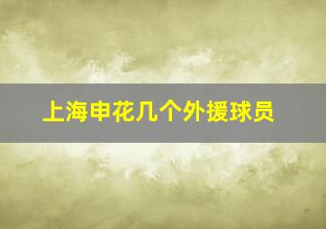 上海申花几个外援球员