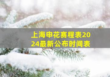 上海申花赛程表2024最新公布时间表