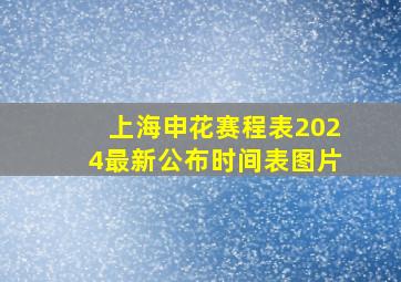 上海申花赛程表2024最新公布时间表图片