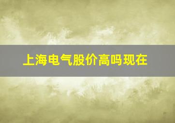 上海电气股价高吗现在