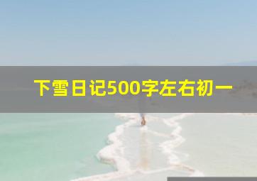 下雪日记500字左右初一