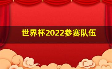 世界杯2022参赛队伍