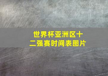 世界杯亚洲区十二强赛时间表图片