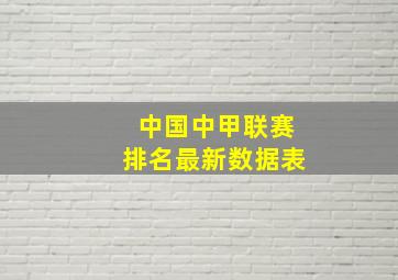 中国中甲联赛排名最新数据表