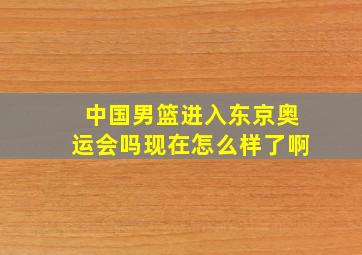 中国男篮进入东京奥运会吗现在怎么样了啊