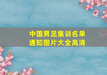 中国男足集训名单通知图片大全高清