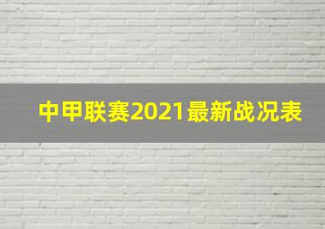 中甲联赛2021最新战况表