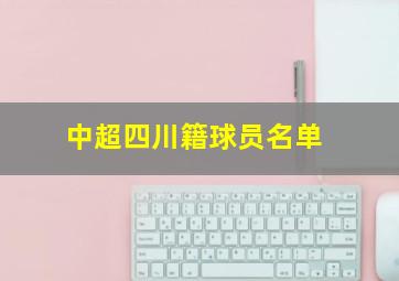 中超四川籍球员名单