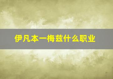 伊凡本一梅兹什么职业