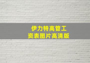 伊力特高管工资表图片高清版