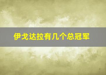 伊戈达拉有几个总冠军