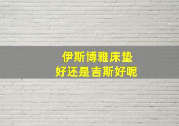 伊斯博雅床垫好还是吉斯好呢