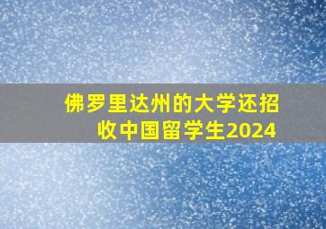 佛罗里达州的大学还招收中国留学生2024