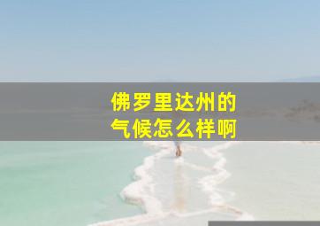 佛罗里达州的气候怎么样啊