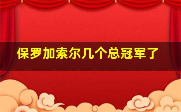 保罗加索尔几个总冠军了