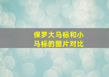 保罗大马标和小马标的图片对比