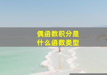 偶函数积分是什么函数类型