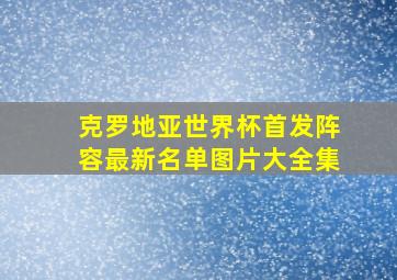 克罗地亚世界杯首发阵容最新名单图片大全集