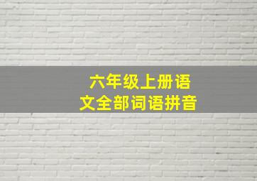 六年级上册语文全部词语拼音