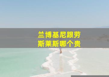 兰博基尼跟劳斯莱斯哪个贵