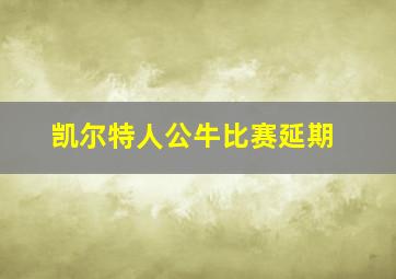 凯尔特人公牛比赛延期