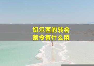 切尔西的转会禁令有什么用