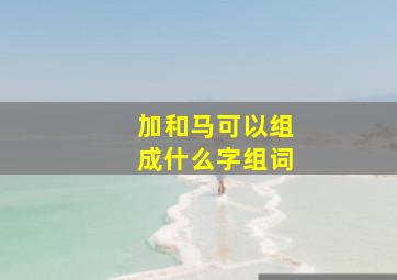 加和马可以组成什么字组词