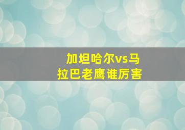 加坦哈尔vs马拉巴老鹰谁厉害