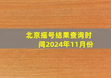 北京摇号结果查询时间2024年11月份