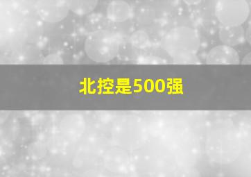 北控是500强