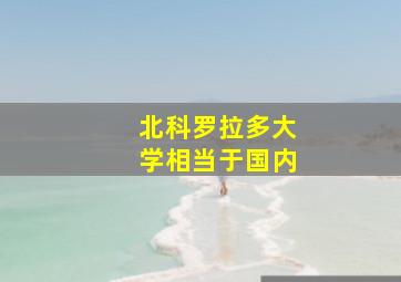 北科罗拉多大学相当于国内