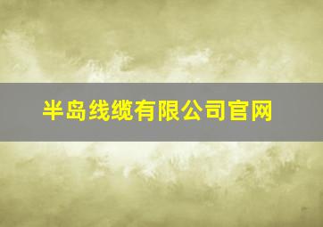 半岛线缆有限公司官网