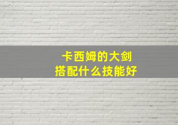 卡西姆的大剑搭配什么技能好