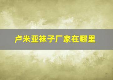 卢米亚袜子厂家在哪里