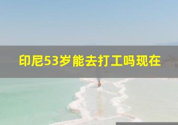 印尼53岁能去打工吗现在