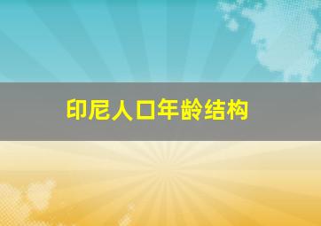 印尼人口年龄结构